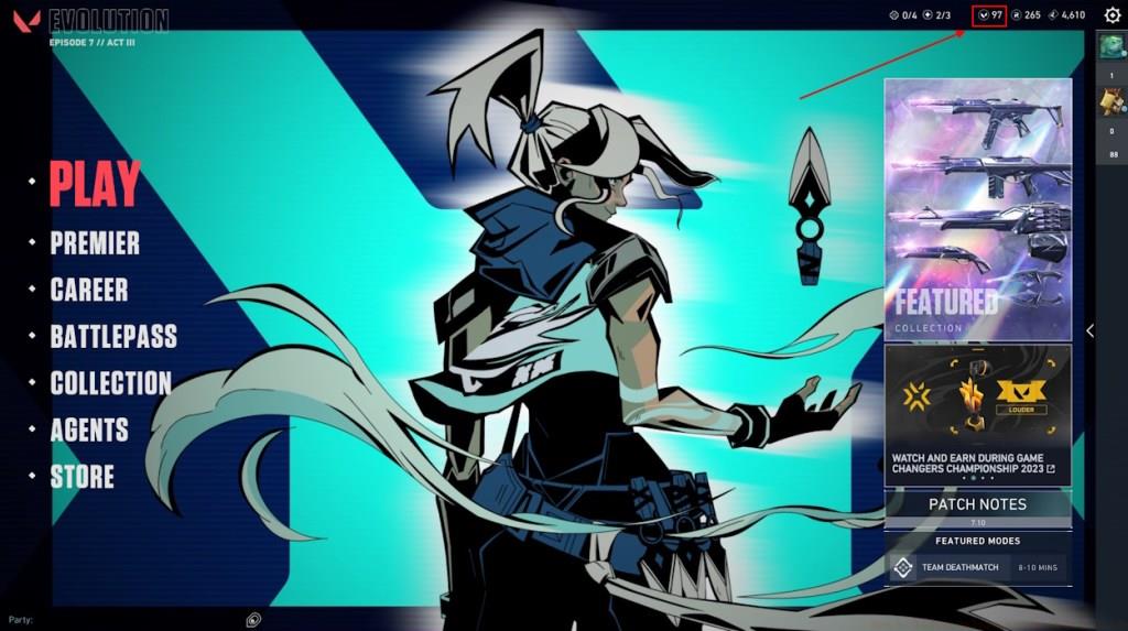 Valorant VP section button