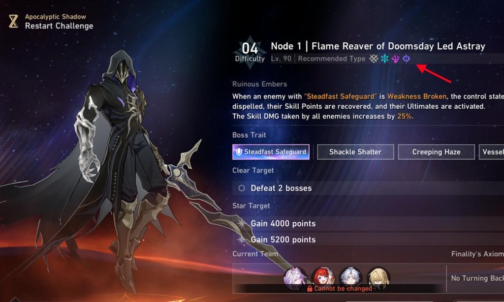 View Elemental Weaknesses of Enemies inside game modes in Honkai Star Rail