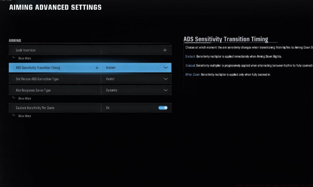 Aiming Settings in Warzone