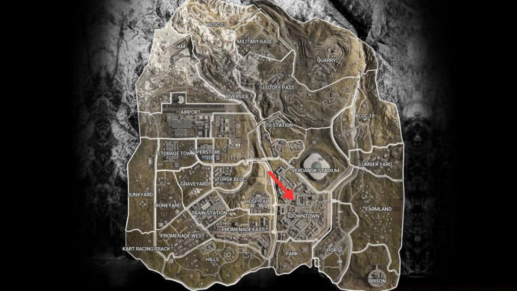 The Overlook map location in Warzone