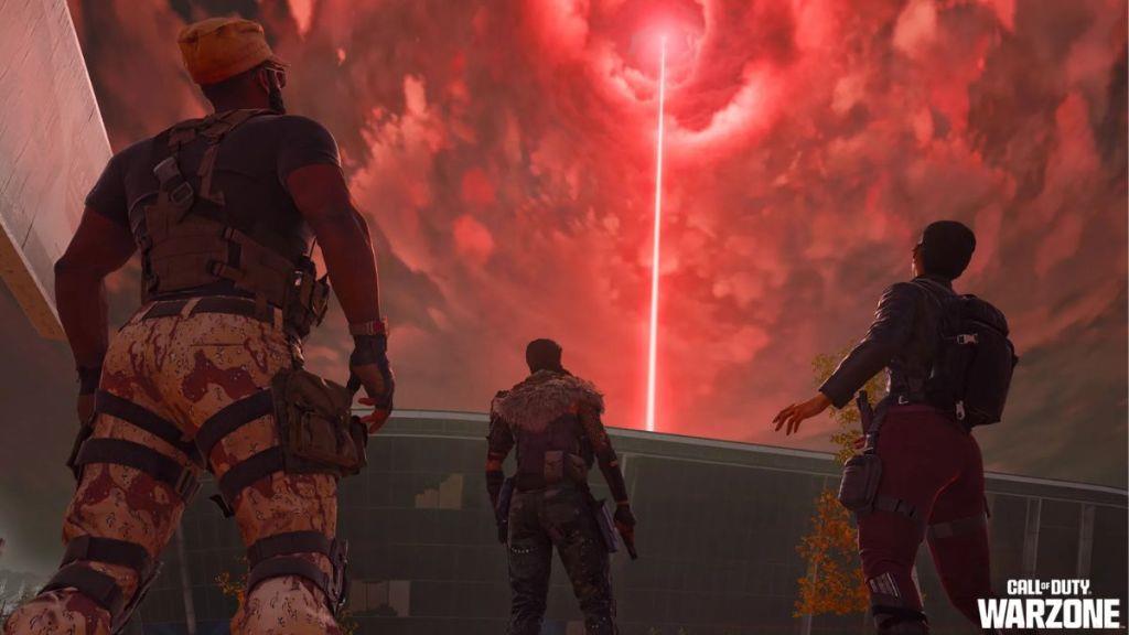 Laser beam being projected onto Stadium in BO6