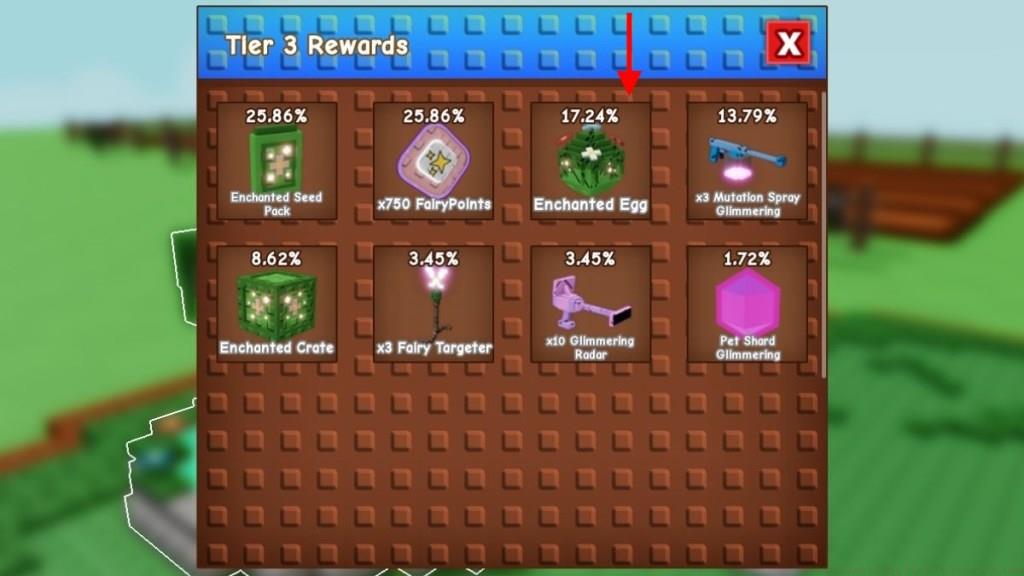 Wishing Well Reward Tier Odds Tier 3 Grow a Garden