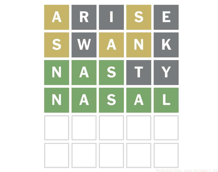 Wordle answer August 9