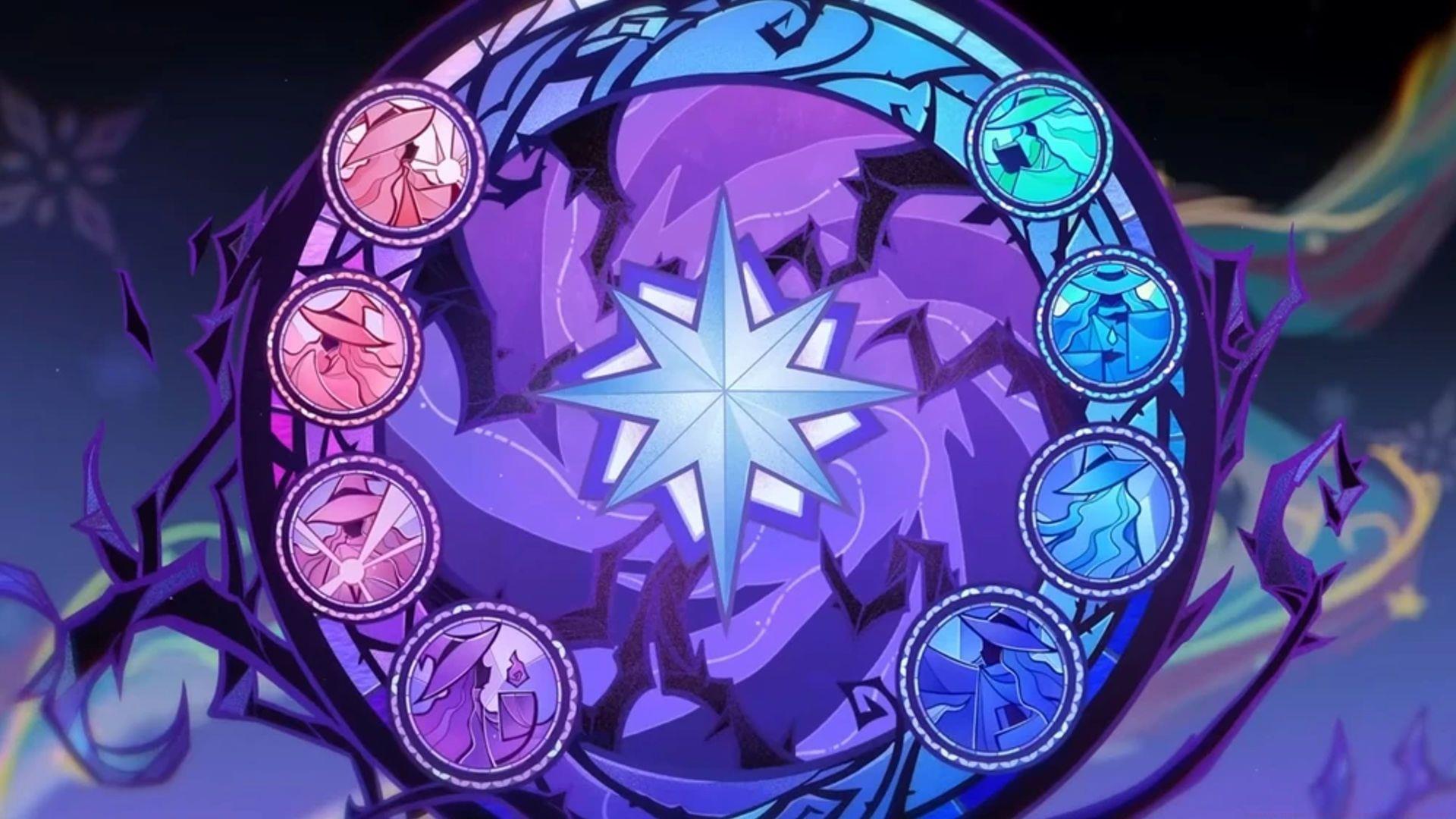 An illustration of the 8 Hexenzirkel members (Image via HoYoverse)