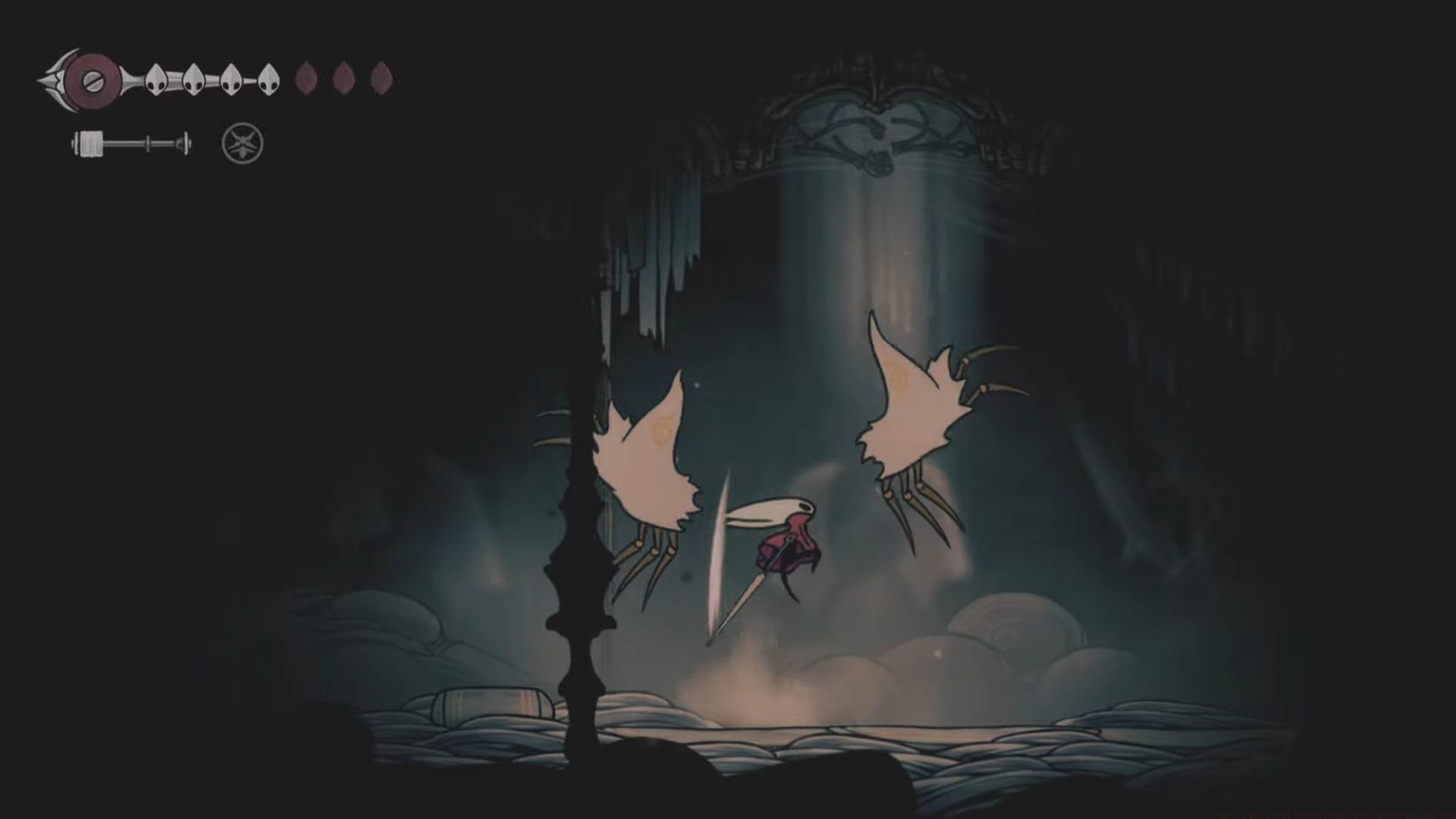 Clawmaidens might seem difficult to deal with at first because of their infinite respawns, but the real trick lies in finding and clearing the hidden room (Image via Team Cherry || YouTube@/Mori-101)