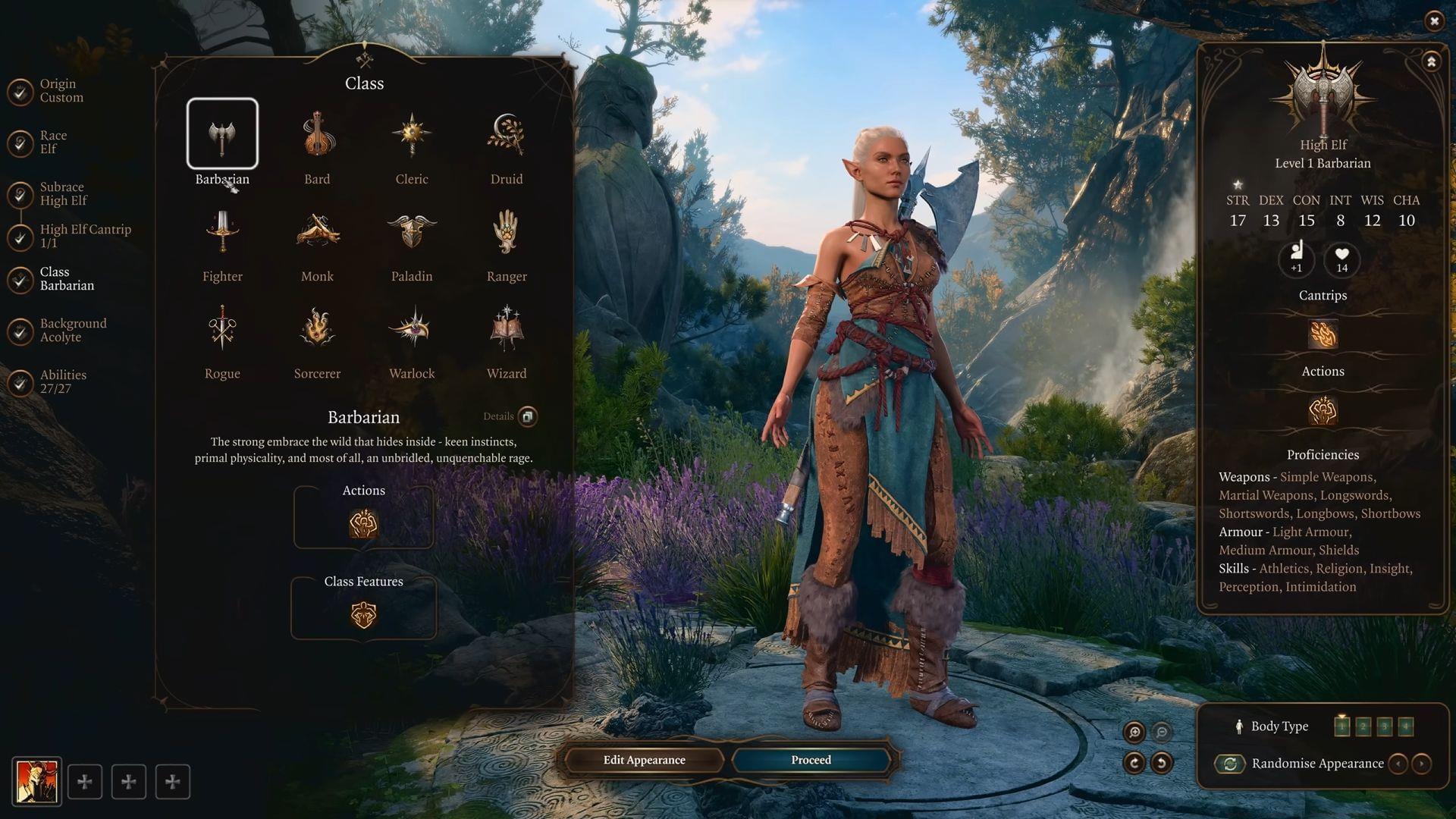 All the newly added subclasses in Baldur