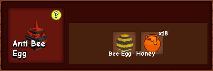 anti bee egg crafting recipe