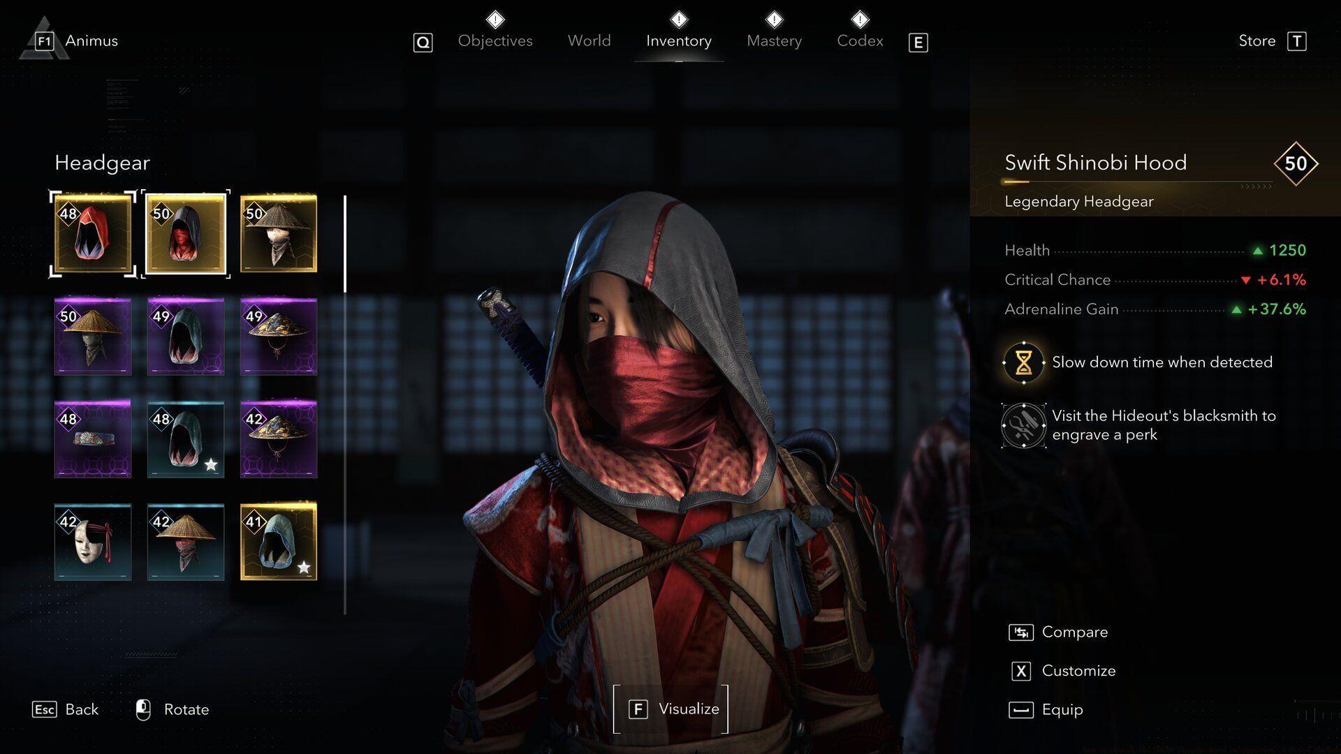Swift Shinobi Hood in Assassin&rsquo;s Creed Shadows 
