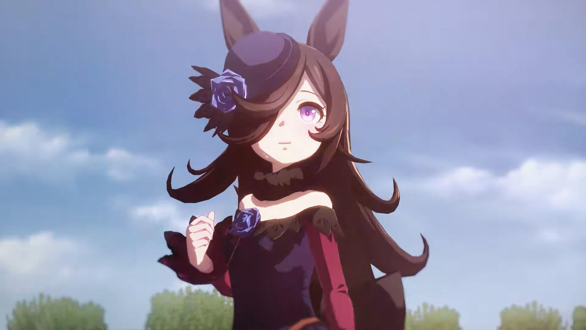 A still from Umamusume: Pretty Derby launch trailer, Rice Shower build guide,  Umamusume: Pretty Derby