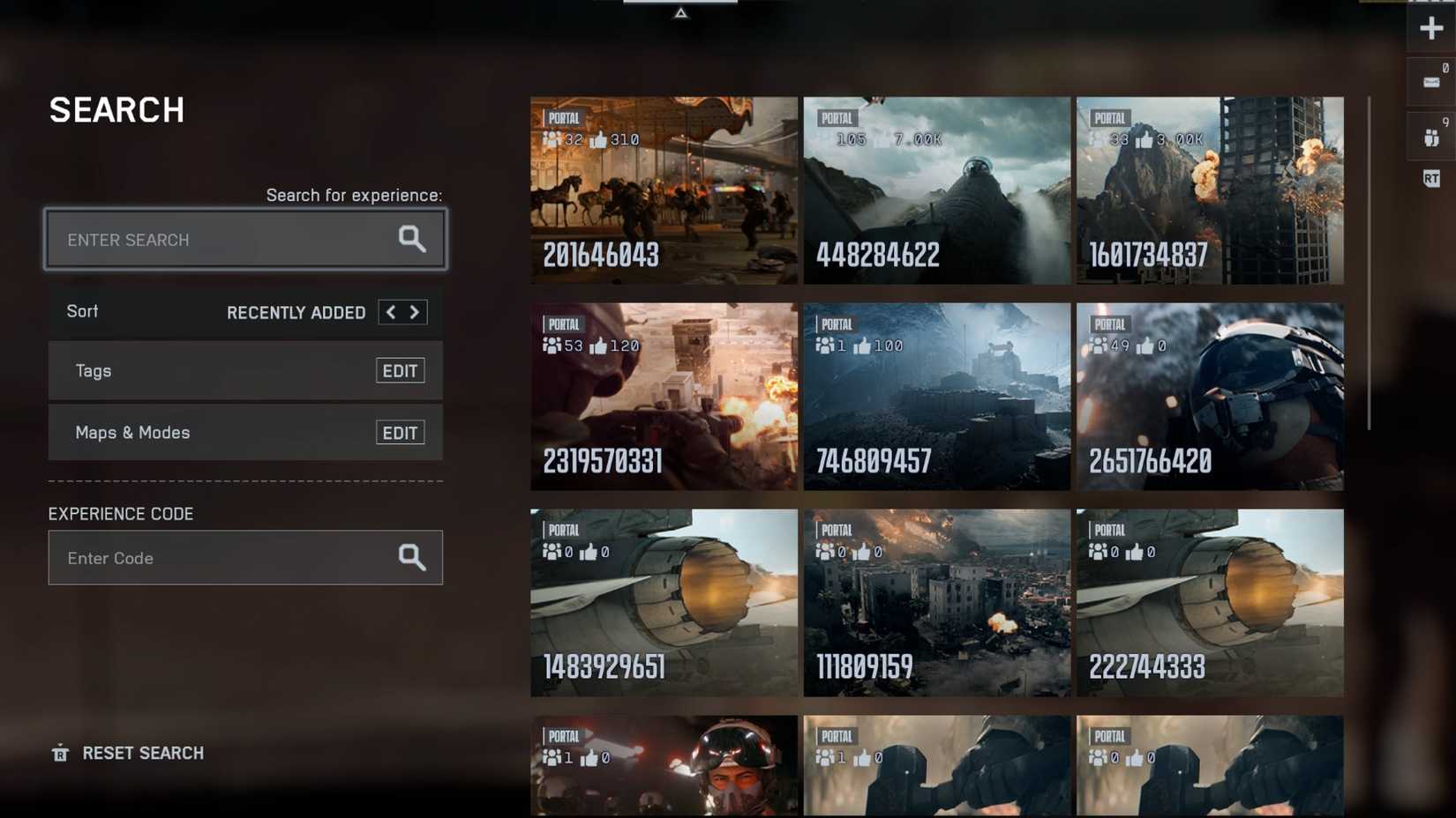 Battlefield 6 Community Experience Menu