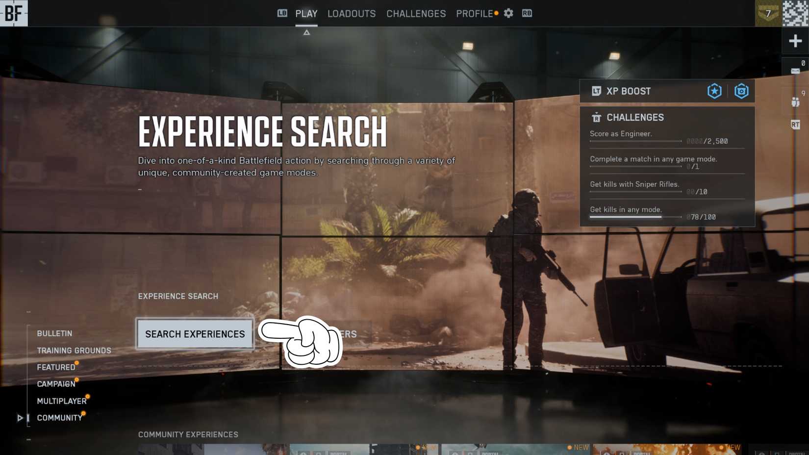 Battlefield 6 Community Experience Search