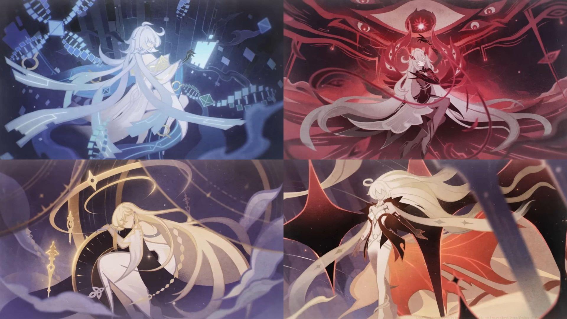 The Four Shades of the Primordial One in Genshin Impact (Image via HoYoverse)