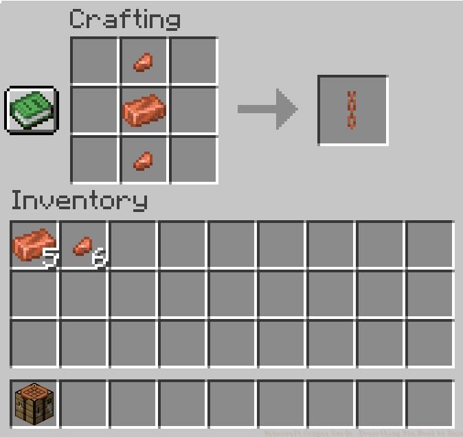 copper chains recipe minecraft