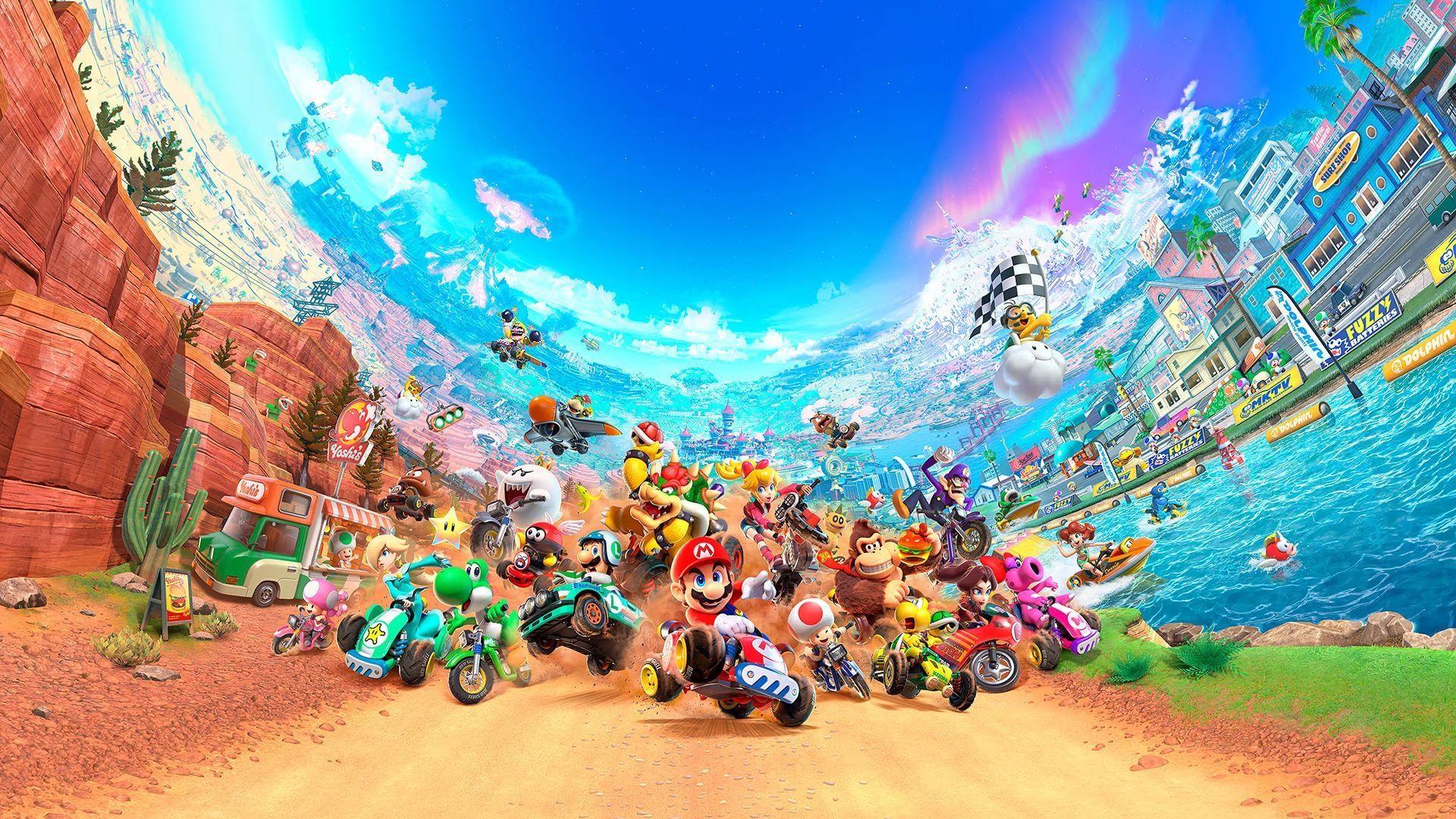 Key art of Mario Kart World