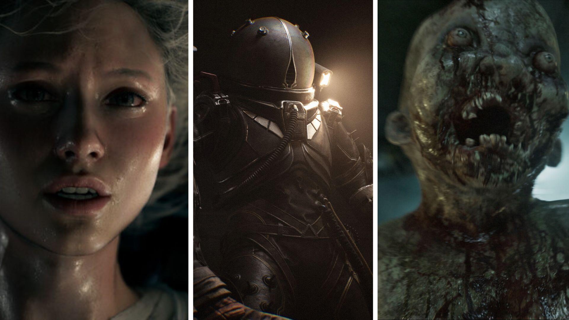 Top upcoming horror games (Image via Capcom, Bloober Team, Team Clout)
