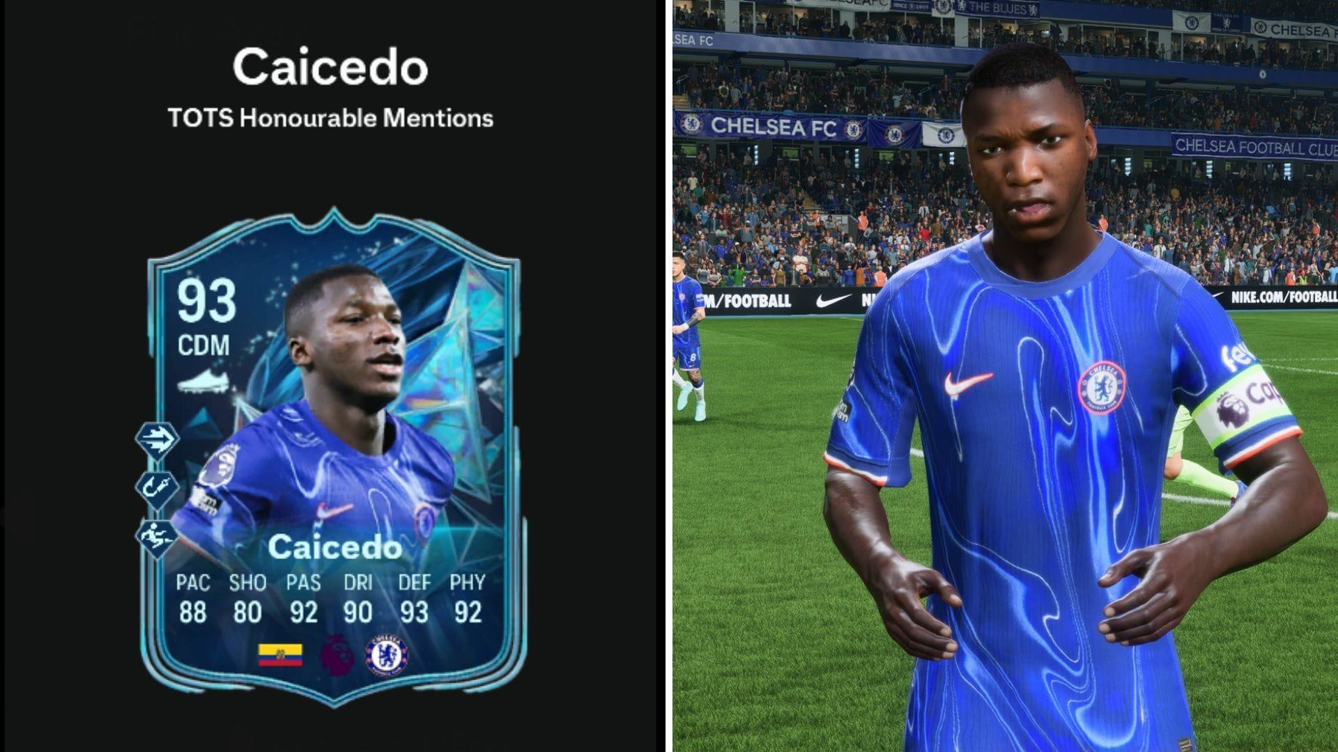 Moises Caicedo TOTS SBC is now live (Image via EA Sports || Sportskeeda Gaming)
