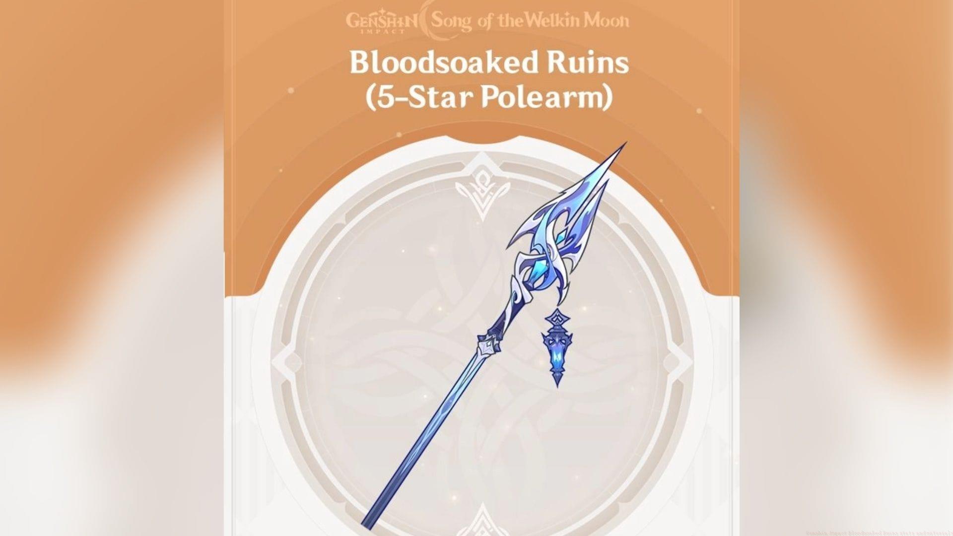 Bloodsoaked Ruins stats and materials (Image via HoYoverse)