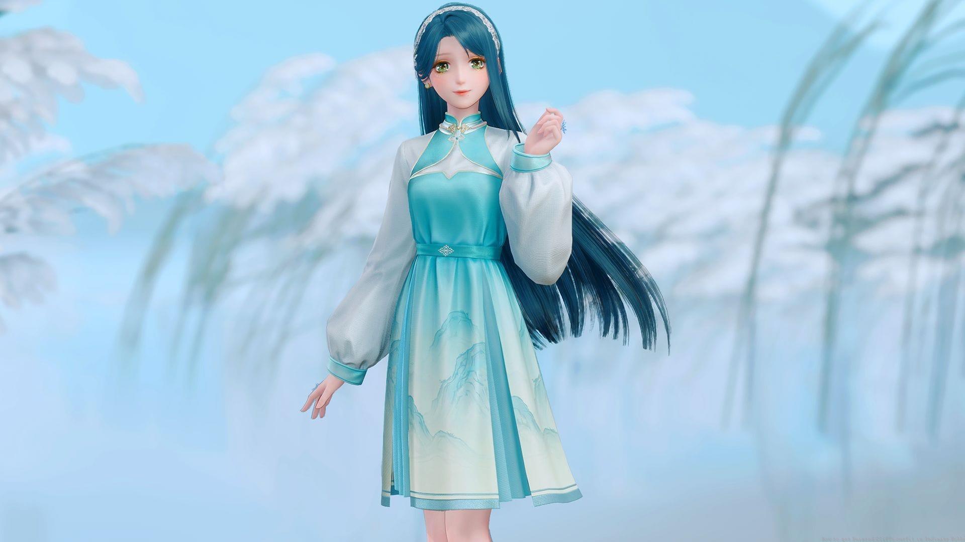 Painted Cliffs is a free craftable dress (Image via Sportskeeda Gaming/Infold Games)