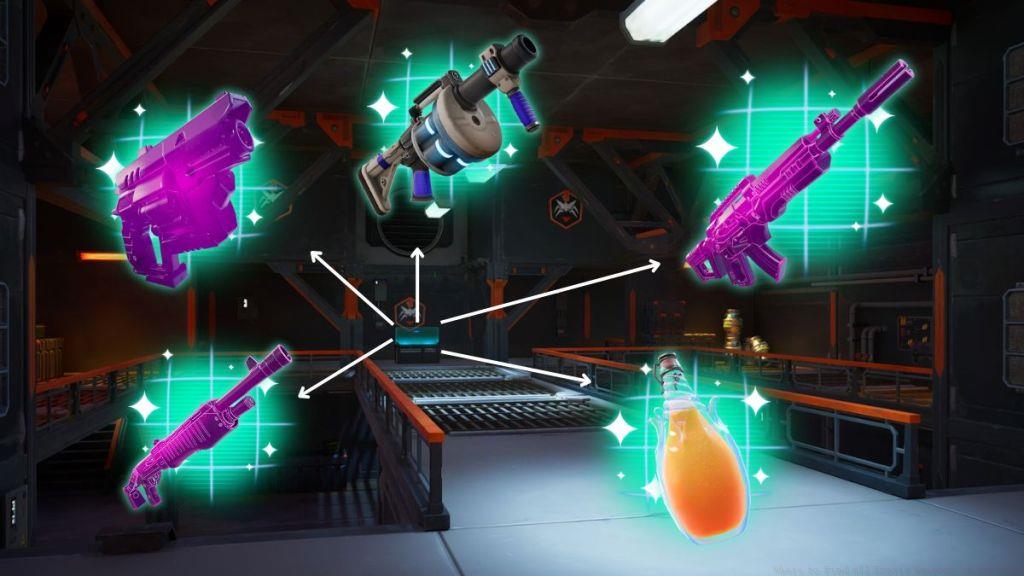 Fortnite Exotic Weapons in Bunker Case