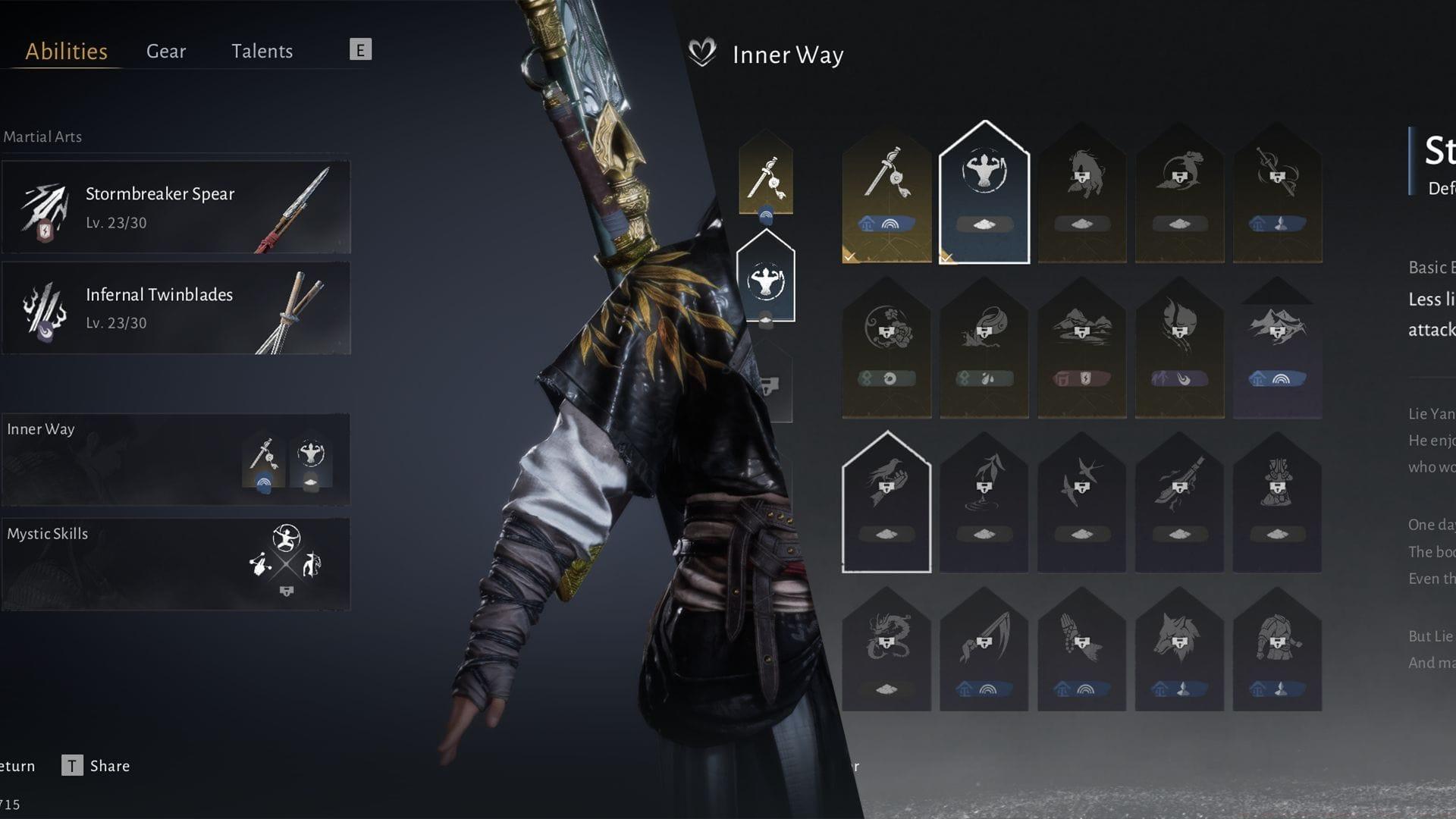 Inner Ways allow you to fine tune your overall skillset in Where Winds Meet