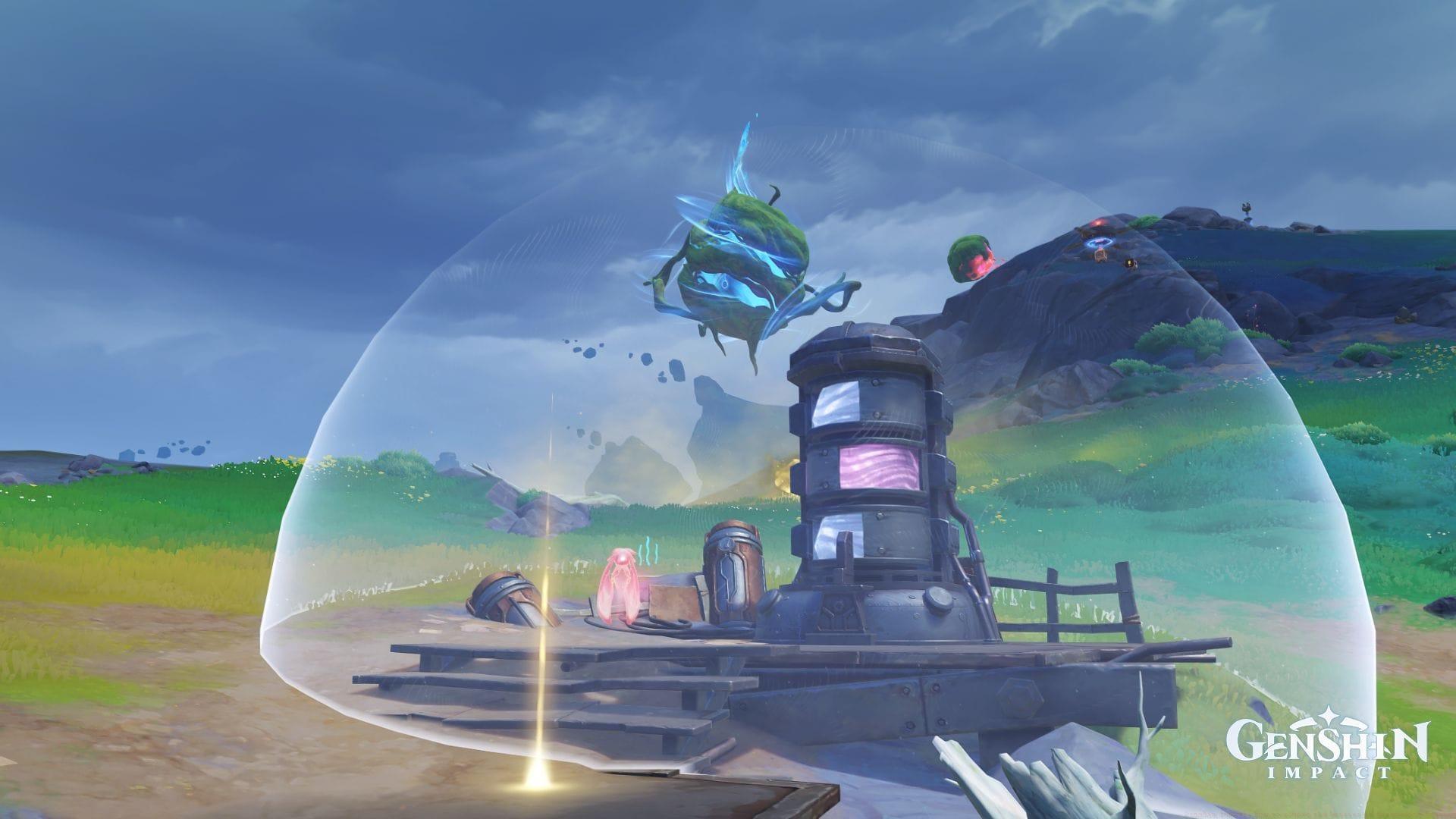 Barrowmoss Barrens barrier puzzle guide (Image via HoYoverse)