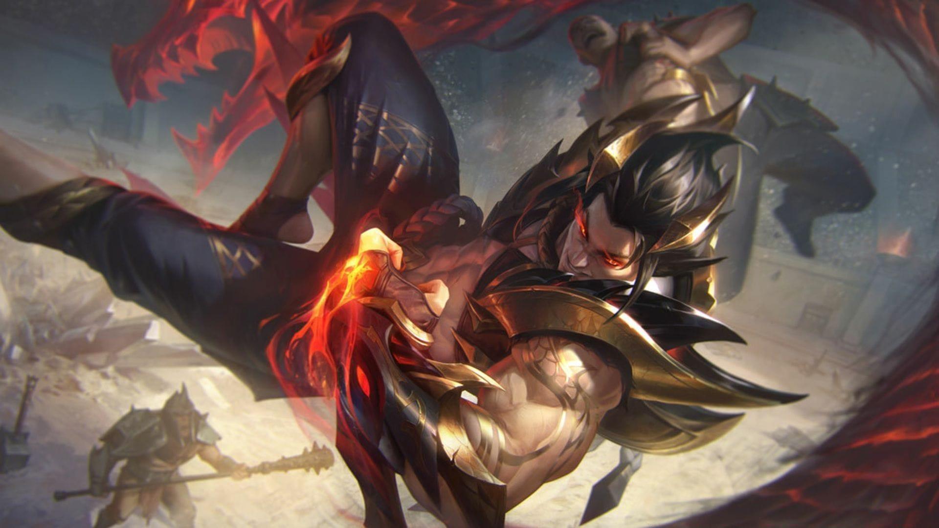 Obsidian Dragon Sett in League of Legends (Image via Riot Games)