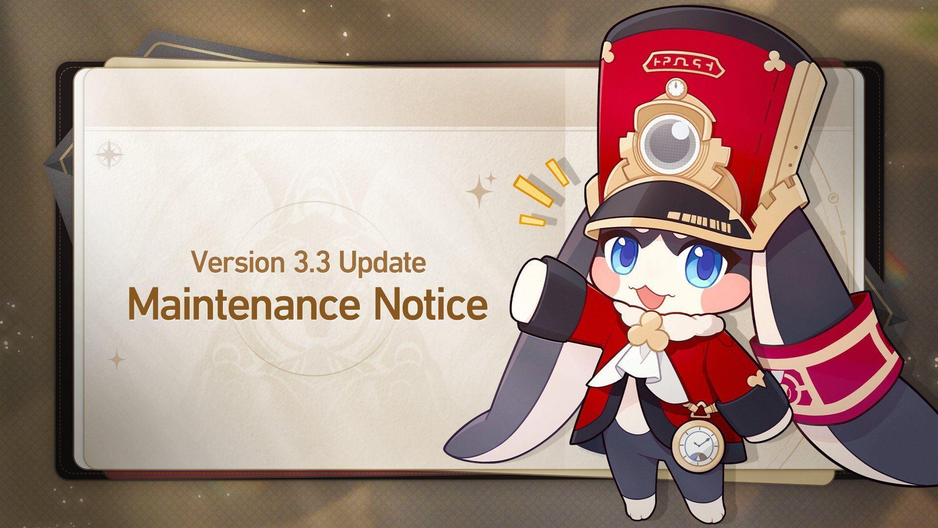 Honkai Star Rail 3.3 maintenance announcement