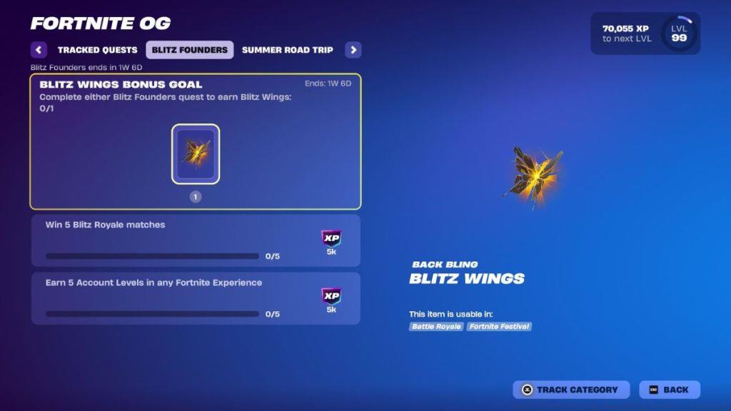 Fortnite Blitz Wings Quests