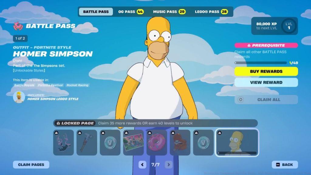 Fortnite Homer Skin