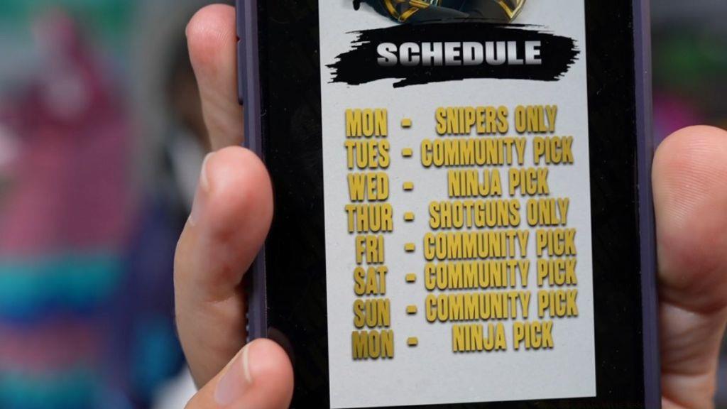 Fortnite Ninja Blitz Schedule