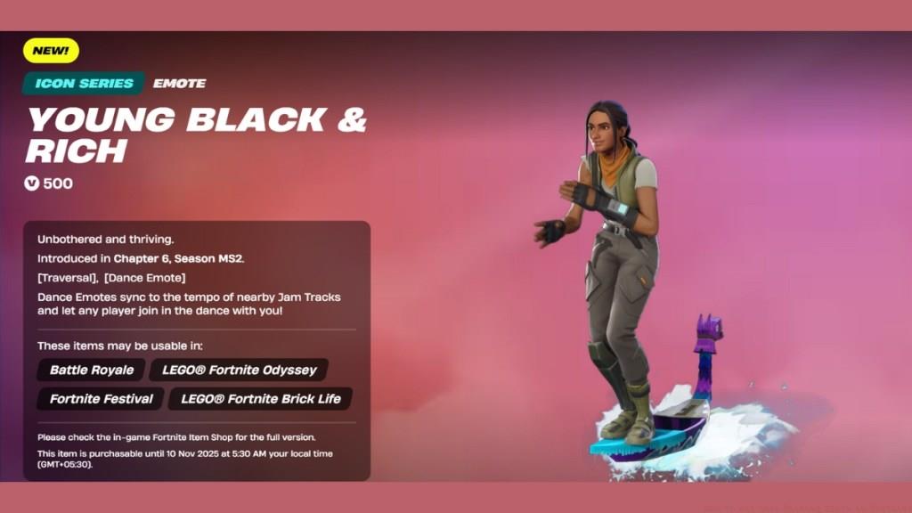 Fortnite Young Black Rich Emote