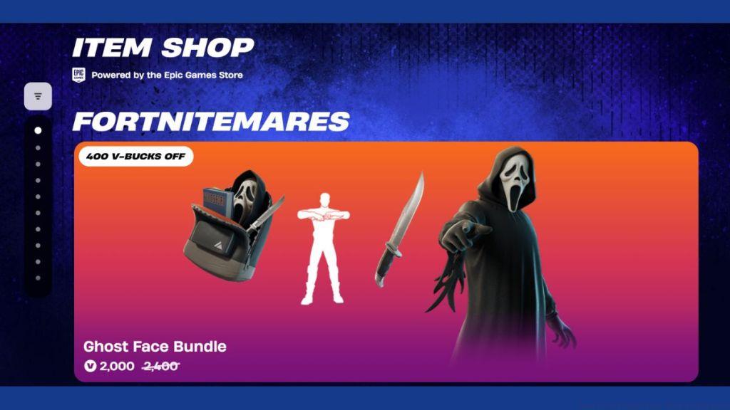 Fortnitemares Ghostface bundle