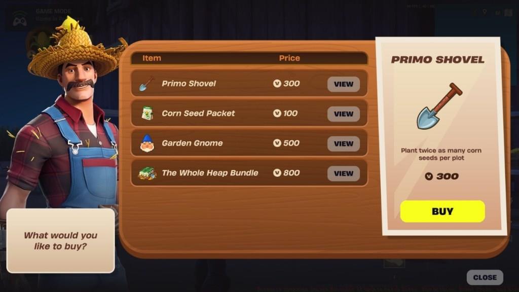 Fortnite UEFN V-Bucks items