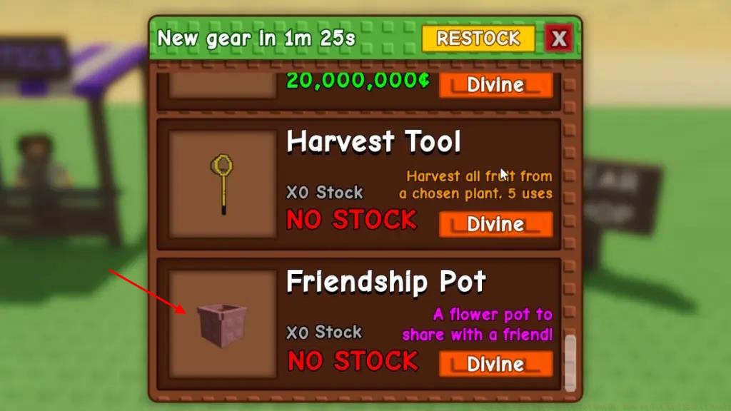 friendship pot in grow a garden gear shop