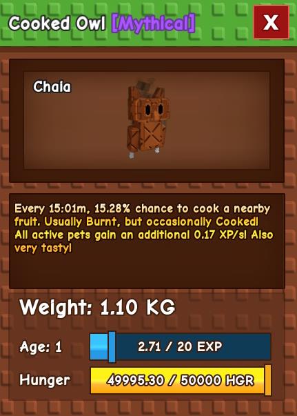 grow a garden cooked owl passive