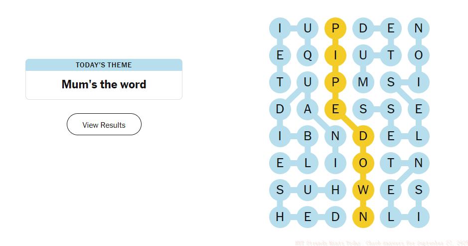 strands answer september 27 2025