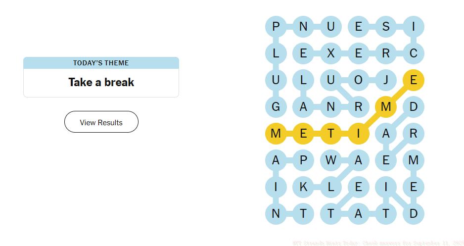 strands answer september 11 2025