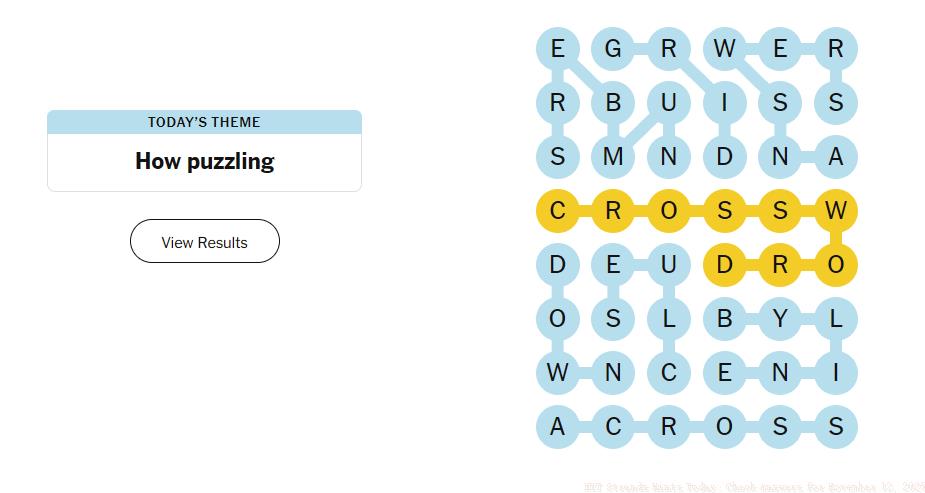 NYT Strands Hints Today: Check Answers for November 12, 2025