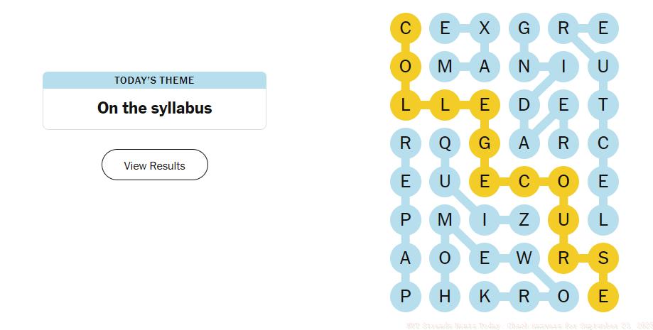 strands answer september 23 2025