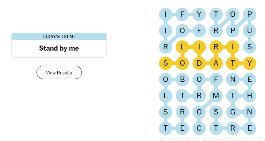 strands answer september 21 2025