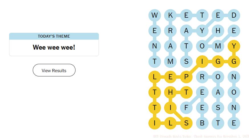 strands answer and hint november 3 2025