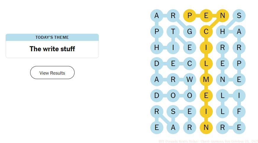 strands answer and hint october 28 2025