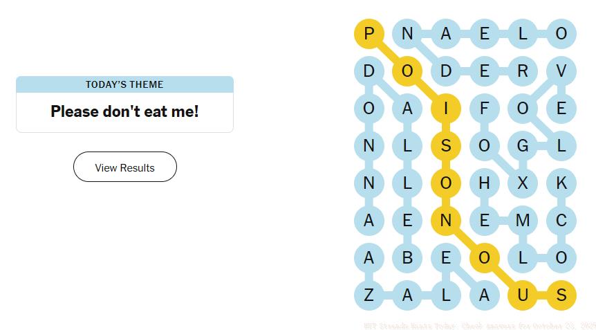 strands answer and hint october 23 2025