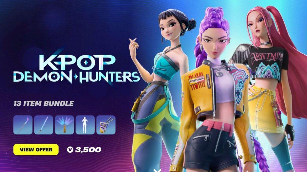 Fortnite KPop Demon Hunters skins in the Item Shop