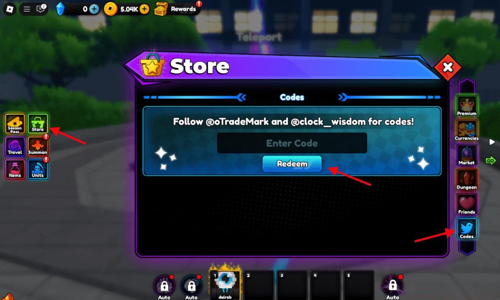 redeem Anime Rising codes