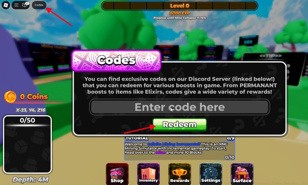 redeem Infinite Mining Incremental Codes