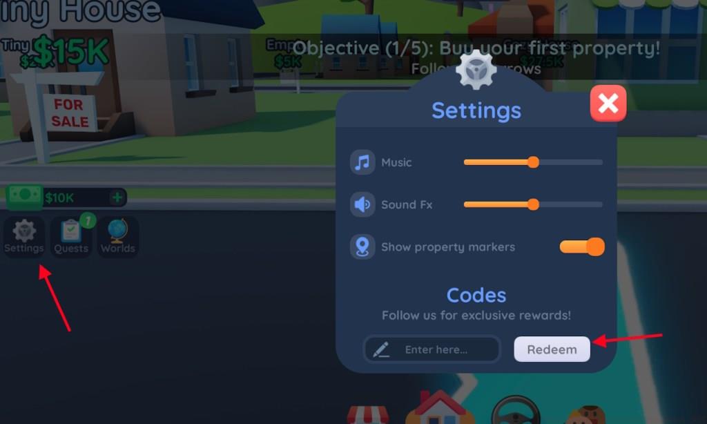 redeem Investor City codes