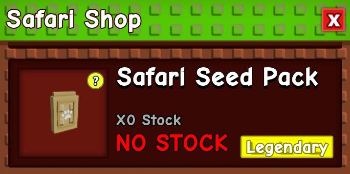 safari seed pack in safari shop of grow a garden