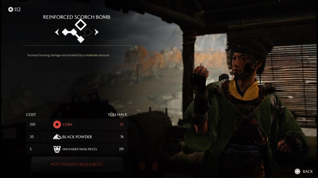 Scorch bomb upgrades in Ghost of Yotei