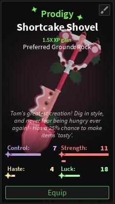 shortcake shovel stats dig